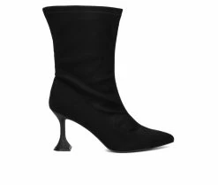 Buy โ๏ธ Women's Fashion To Figure Kia Heeled Booties Black Wide ๐ฅ