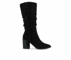 Best Sale ๐งจ Women's Journee Collection Hartly Mid Calf Western Inspired Boot Black ๐