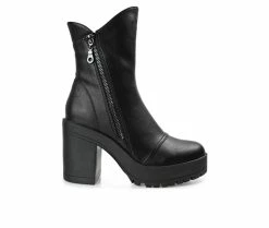 Coupon ๐ Women's Journee Collection Jaquie Block Heel Booties Black โ
