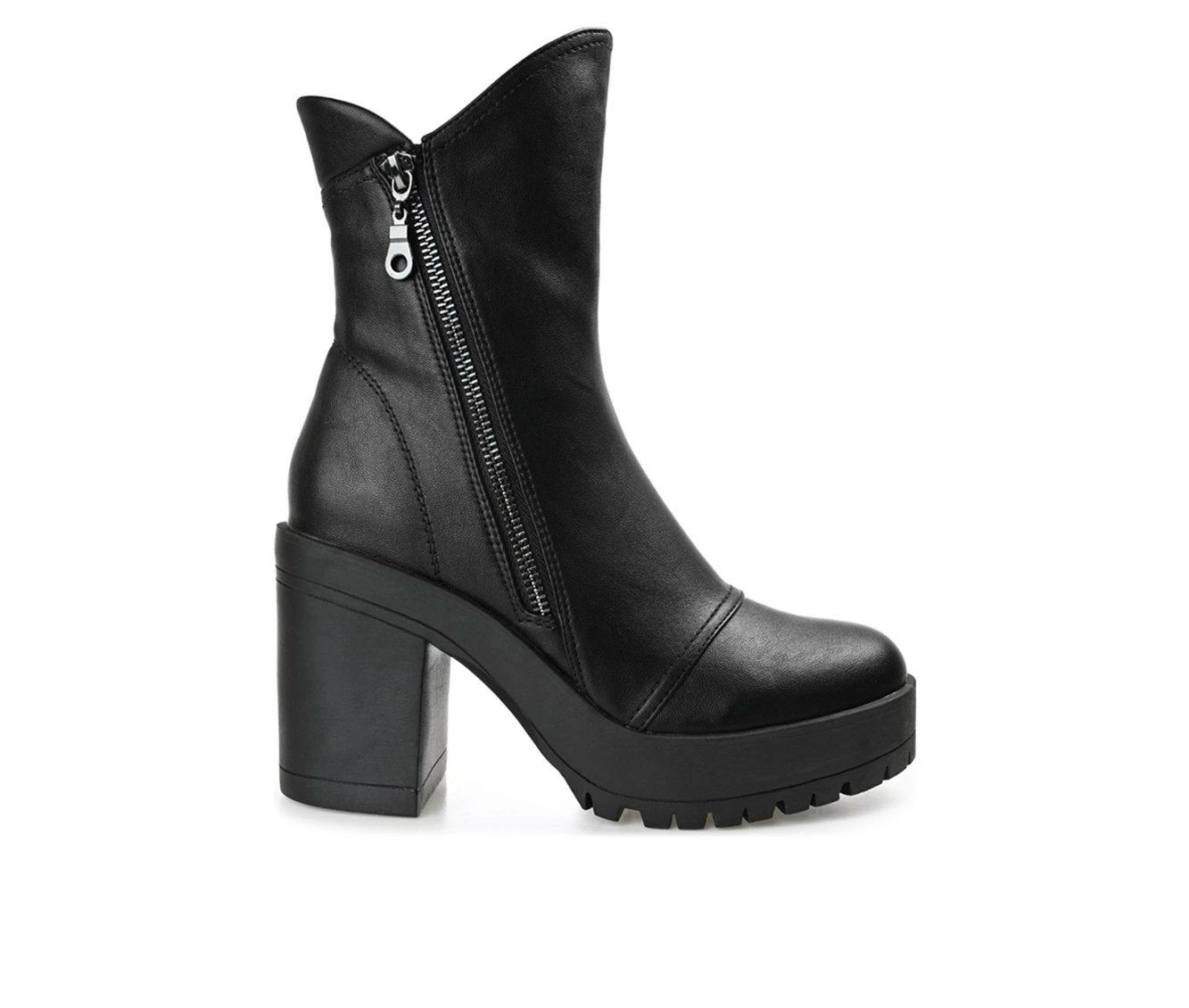 Coupon 😍 Women's Journee Collection Jaquie Block Heel Booties Black ⌛ 2 Coupon 😍 Women's Journee Collection Jaquie Block Heel Booties Black ⌛ - Image 2