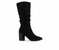 Coupon โจ Women's Journee Collection Hartly-XWC Mid Calf Western Inspired Boot Black โจ