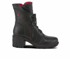 Outlet ๐งจ Women's SPRING STEP Yoku Heeled Booties Black Multi ๐