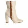 Outlet 🔔 Women's Journee Collection Gaibriel Heeled Booties Beige 😍