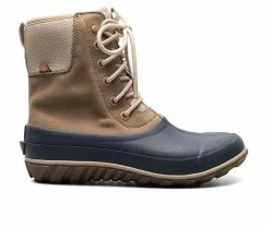 Cheapest 😀 Women's Bogs Footwear Classic Casual Tall Lace Leather Rain 🥾 Boots Taupe Multi 🔔