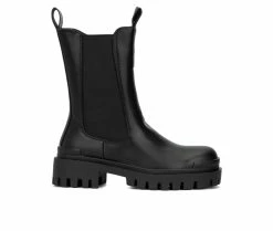 Outlet ๐ฅ Women's Gabrielle Union Zory Mid Shaft Chelsea ๐ฅพ Boots Black ๐คฉ