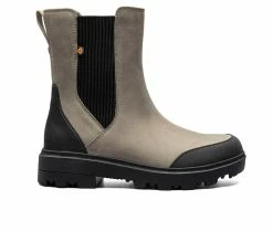 Outlet 🌟 Women's Bogs Footwear Holly Tall Chelsea Leather Winter 🥾 Boots Taupe 🎉