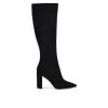 Best Sale ⭐ Women's Nine West Dane Heeled Knee High 🥾 Boots Black Suede 💯