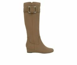 Coupon 👍 Women's Impo Genia Knee High Wedge 🥾 Boots Hummus 🔥