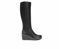 Flash Sale ❤️ Women's Soul Naturalizer Approve Knee High Wedge 🥾 Boots Black 🎁