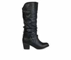 Deals 🔔 Women's Journee Collection Late Knee High 🥾 Boots Black 🔔