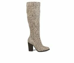 Deals 🎁 Women's Journee Collection Kyllie Knee High 🥾 Boots Animal 😉