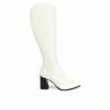 Promo 👏 Women's Journee Signature Laila Heeled Knee High 🥾 Boots Off White ⭐