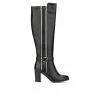 Hot Sale 👏 Women's New York And Company Andrina Knee High Heeled 🥾 Boots Black 💯