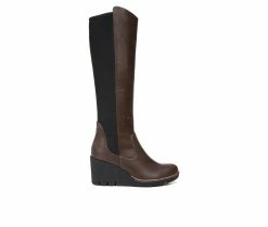 Cheap 🔥 Women's Dr. Scholls Lindy Knee High Wedge 🥾 Boots Fudge Brown ⌛