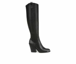 Deals ๐ฅฐ Women's Franco Sarto Glenice 2 Wide Calf Knee High Heeled Western ๐ฅพ Boots Black โ