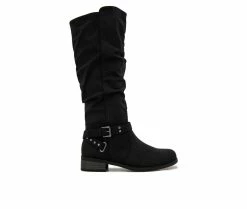 Best Sale 🔔 Women's XOXO Mycah- B Knee High 🥾 Boots Black 💯 -London Fog Sales 1 413