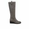 Coupon 🧨 Women's LifeStride Zeppelin Knee High 🥾 Boots Ash Grey ✔️