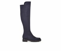 Discount 🤩 Women's Nine West Tread Knee High 🥾 Boots Navy 🎉