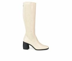 Deals ⭐ Women's Journee Collection Winny Extra Wide Calf Knee High 🥾 Boots Bone ✔️