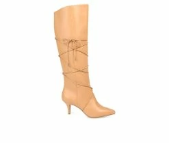 Best deal 🌟 Women's Journee Collection Kaavia Extra Wide Calf Knee High 🥾 Boots Tan ❤️