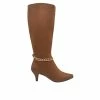 Budget 🧨 Women's Impo Namora Chain Knee High 🥾 Boots Toffee 😍