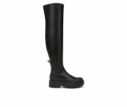 Discount 🌟 Women's Franco Sarto Janna Platform Knee High 🥾 Boots Black Croc 💯