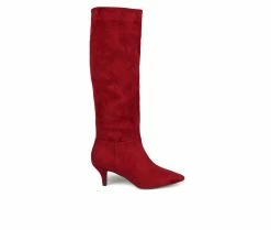 Coupon 🔥 Women's Journee Collection Vellia Wide Calf Knee High 🥾 Boots Wine 😉 -London Fog Sales 1 677