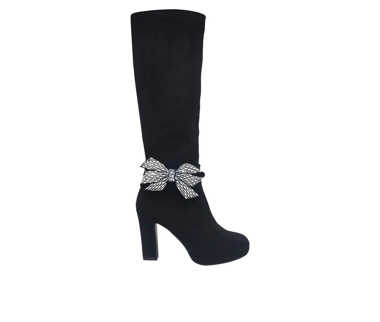 New 😍 Women's Impo Ovidia Bling Knee High Heeled 🥾 Boots Black/Smoke 🥰 2 New 😍 Women's Impo Ovidia Bling Knee High Heeled 🥾 Boots Black/Smoke 🥰 - Image 2