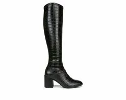 Cheapest 👏 Women's Franco Sarto Tribute Wide Calf Knee High 🥾 Boots Black Croco 🎁