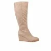 Promo 👏 Women's Journee Collection Parker Extra Wide Calf Knee High 🥾 Boots Taupe 👏