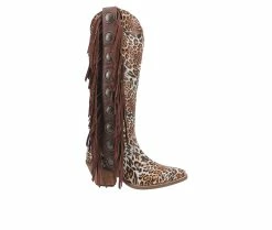Best Pirce ๐งจ Women's Dingo Boot Cheetah Cowgirl Western ๐ฅพ Boots Brown โจ