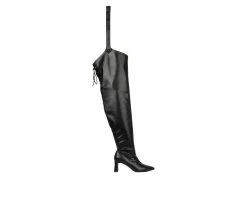 Hot Sale ๐ Women's Fashion To Figure Krista XWC Knee High Heeled ๐ฅพ Boots Black Wide ๐