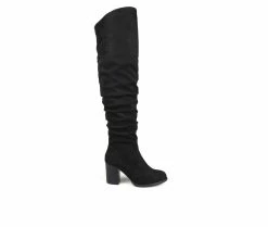 Cheapest ⌛ Women's Journee Collection Kaison Extra Wide Calf Over-The-Knee 🥾 Boots Black 🧨