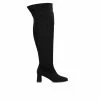 Budget 🛒 Women's Fashion To Figure Natalia XWC Over The Knee High 🥾 Boots Black Wide ❤️