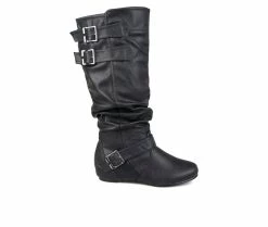 Promo 👏 Women's Journee Collection Tiffany Wide Calf Knee High 🥾 Boots Black 🌟