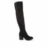 Best Pirce 🔔 Women's Journee Collection Sana Over-The-Knee 🥾 Boots Black ⭐