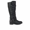 Outlet 😍 Women's Journee Collection Bite Wide Calf Knee High 🥾 Boots Black 👏