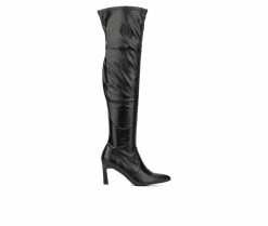 Outlet ๐ฅ Women's New York And Company Xena Over The Knee ๐ฅพ Boots Black ๐งจ