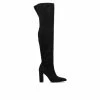 Flash Sale 👏 Women's New York And Company Monia Knee High Heeled 🥾 Boots Black 🎁