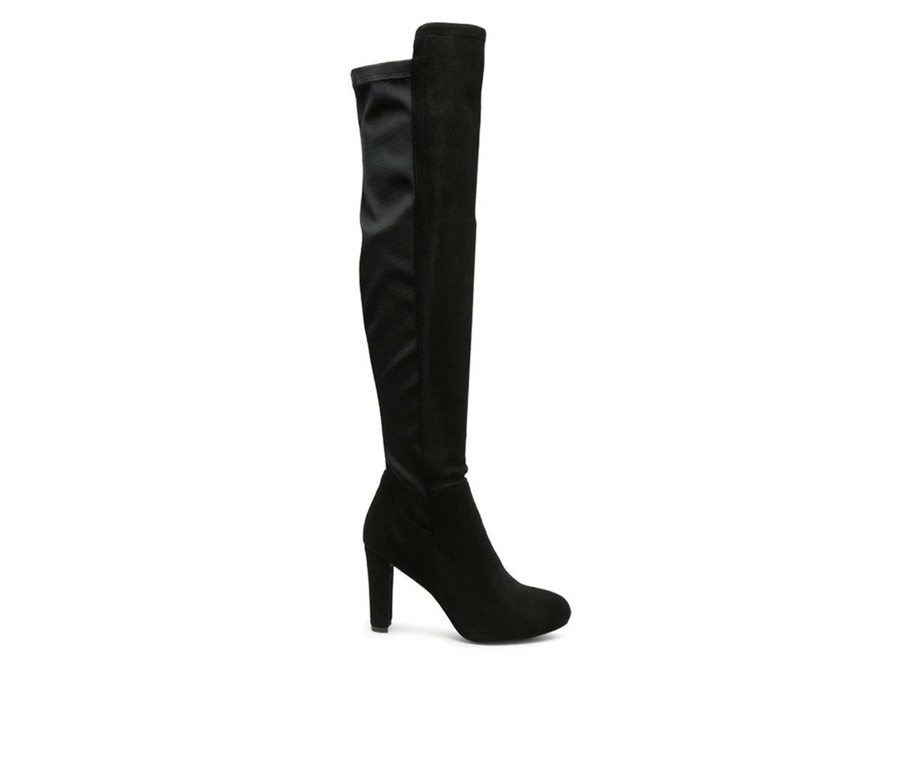Best Sale 👏 Women's London Rag Fauna Block Heel Knee High 🥾 Boots Black 😍 1 Best Sale 👏 Women's London Rag Fauna Block Heel Knee High 🥾 Boots Black 😍