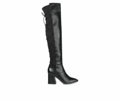 Budget 💯 Women's Journee Collection Valorie Wide Calf Over-The-Knee 🥾 Boots Croco 😉