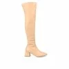Flash Sale 🤩 Women's Journee Collection Melika Wide Calf Over-The-Knee 🥾 Boots Tan 👏