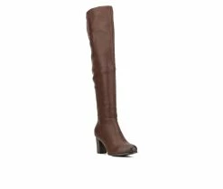 Discount 🧨 Women's New York And Company Amory Knee High 🥾 Boots Chocolate 😍 -London Fog Sales 2 156