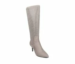 Best deal ✨ Women's Jones NY Martin Heeled Knee High 🥾 Boots Grey ⭐ -London Fog Sales 2 170