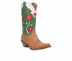 New ✔️ Women's Dingo Boot Comin Up Roses Western 🥾 Boots Camel 🤩 -London Fog Sales 2 231