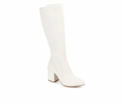 Best deal ❤️ Women's Journee Collection Tavia Extra Wide Calf Knee High 🥾 Boots White 🎁 -London Fog Sales 2 243