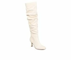 Cheapest ❤️ Women's Journee Collection Kindy Extra Wide Calf Knee High 🥾 Boots Bone 🎁 -London Fog Sales 2 250