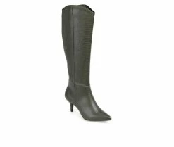 Best Pirce 🌟 Women's Journee Collection Estrella Knee High 🥾 Boots Olive 🔥 8 Best Pirce 🌟 Women's Journee Collection Estrella Knee High 🥾 Boots Olive 🔥 -London Fog Sales 2 263