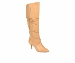 Best deal 🌟 Women's Journee Collection Kaavia Extra Wide Calf Knee High 🥾 Boots Tan ❤️ -London Fog Sales 2 275