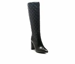 New 🔔 Women's London Rag Quilt Knee High 🥾 Boots Black 👏 8 New 🔔 Women's London Rag Quilt Knee High 🥾 Boots Black 👏 -London Fog Sales 2 449